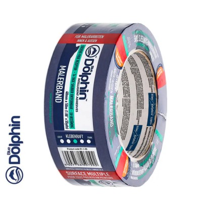Лента малярная синяя Blue Dolphin на бумажной основе 48мм х 50м (до 14 дней)