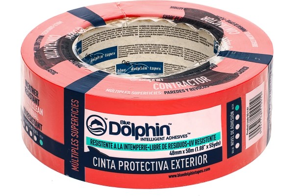 Лента малярная для наружных работ ПВХ Blue Dolphin Contractor (до 60 дней)