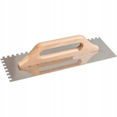 Гладилка нержавеющая с деревянной ручкой 480 mm  10x10