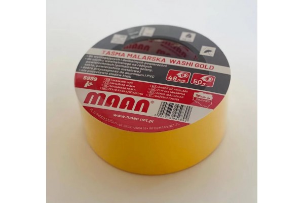 Лента малярная WASHI GOLD (на рисовой бумаге) 48 мм x 50м