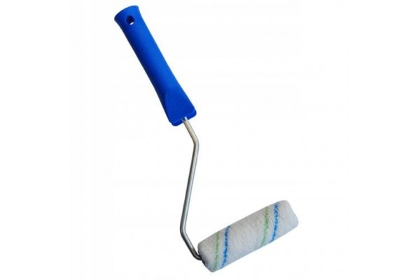 Валик с ручкой MICROFIBRA 10cm для лаков и водоэмульсионных красок Blue Dolphin