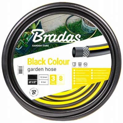 Шланг поливочный 3-х слойный BLACK COLOUR 5/8" 50м Италия