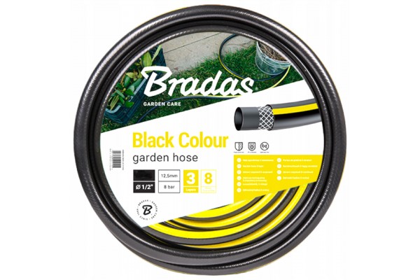Шланг поливочный 3-х слойный BLACK COLOUR 5/8" 50м, BRADAS
