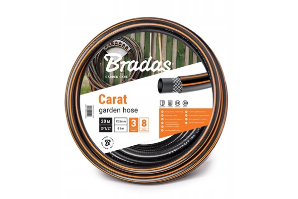 Шланг поливочный 3-х слойный всесезонный CARAT 5/8" 30м, BRADAS