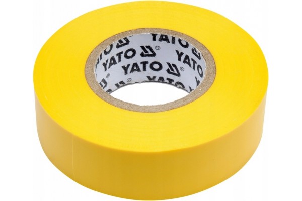 Изолента ПВХ желтая 19мм х 20м YATO